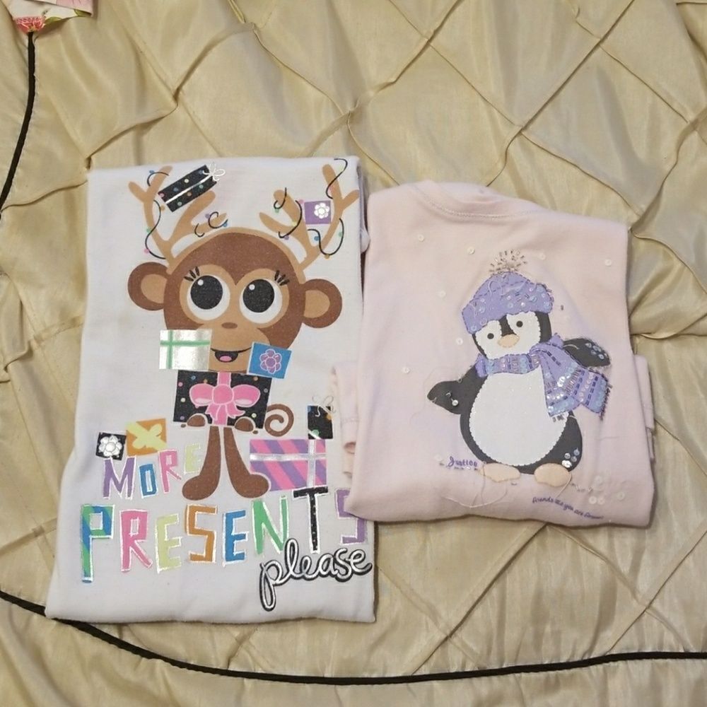 Justice Girls Holiday Shirt Bundle